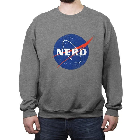 Space Nerd - Crew Neck Sweatshirt Crew Neck Sweatshirt RIPT Apparel