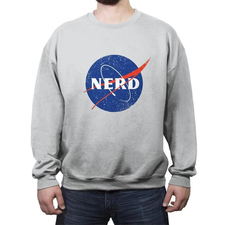 Space Nerd - Crew Neck Sweatshirt Crew Neck Sweatshirt RIPT Apparel Small / Sport Gray