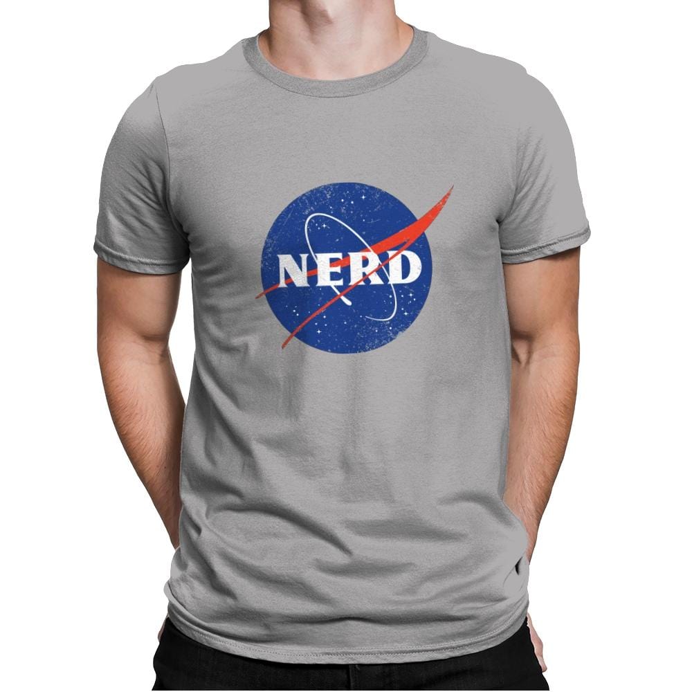 Space Nerd - Mens Premium T-Shirts RIPT Apparel Small / Light Grey