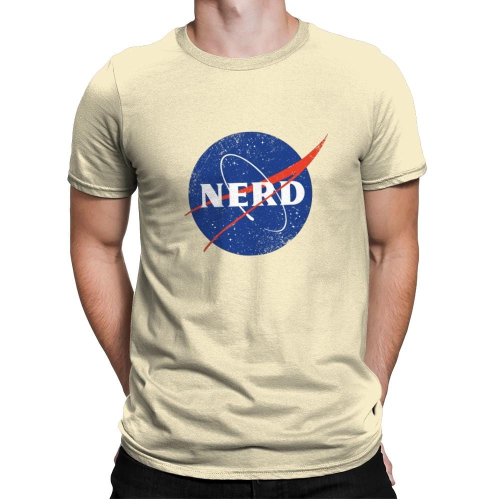 Space Nerd - Mens Premium T-Shirts RIPT Apparel Small / Natural