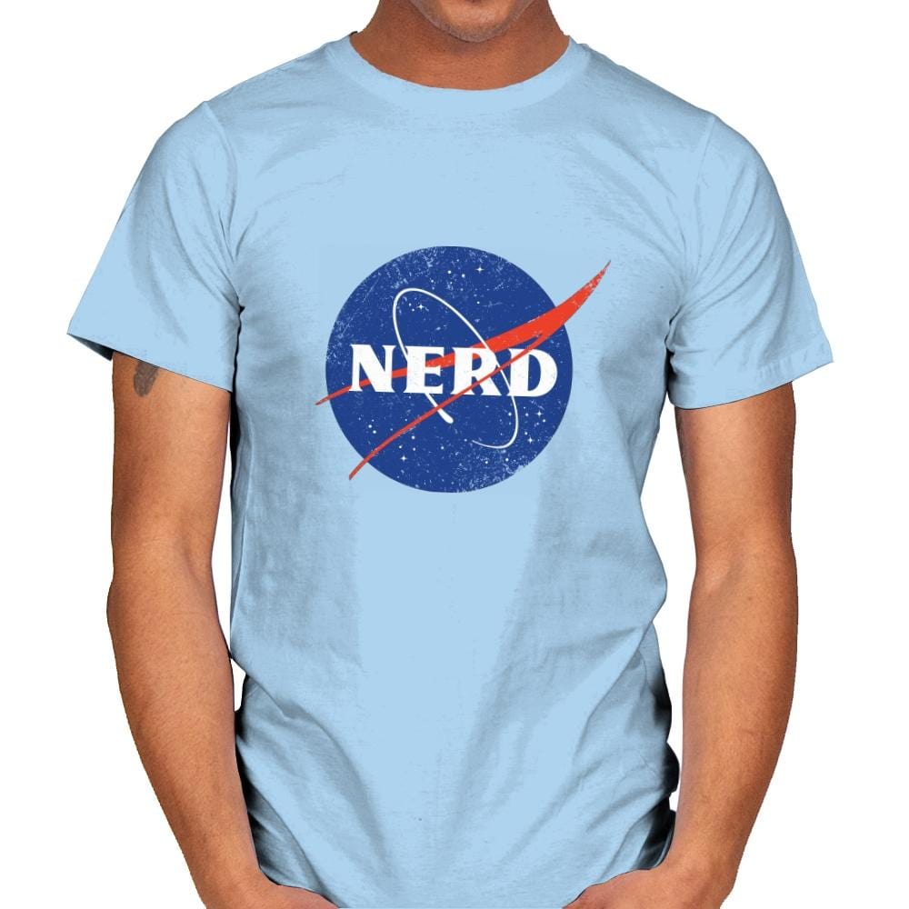 Space Nerd - Mens T-Shirts RIPT Apparel Small / Light Blue