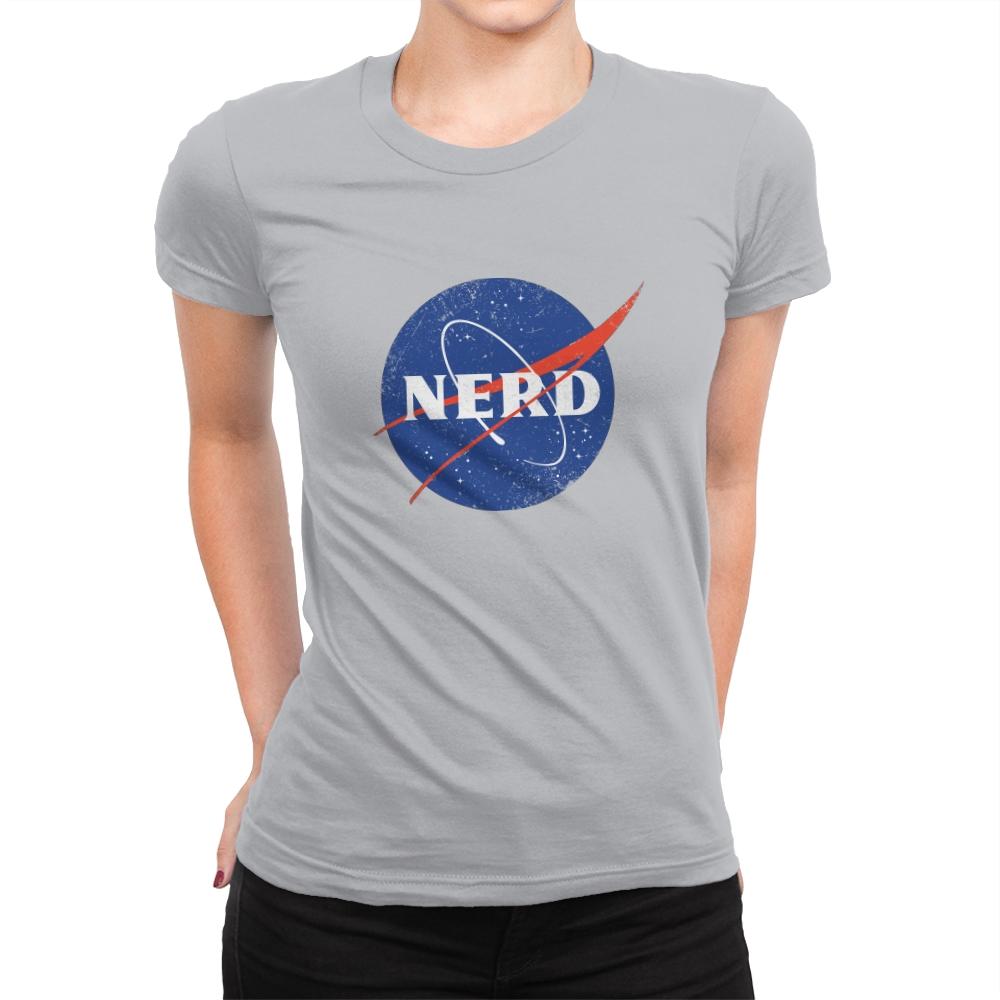 Space Nerd - Womens Premium T-Shirts RIPT Apparel Small / Heather Grey