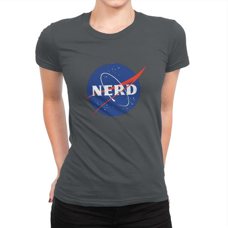 Space Nerd - Womens Premium T-Shirts RIPT Apparel Small / Heavy Metal