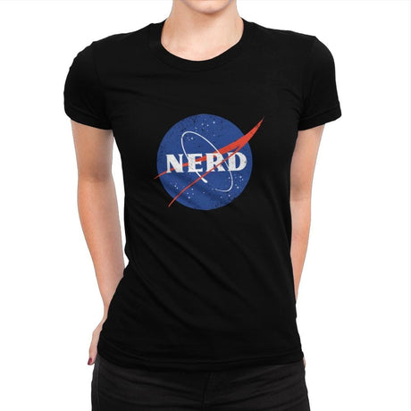 Space Nerd - Womens Premium T-Shirts RIPT Apparel Small / Indigo