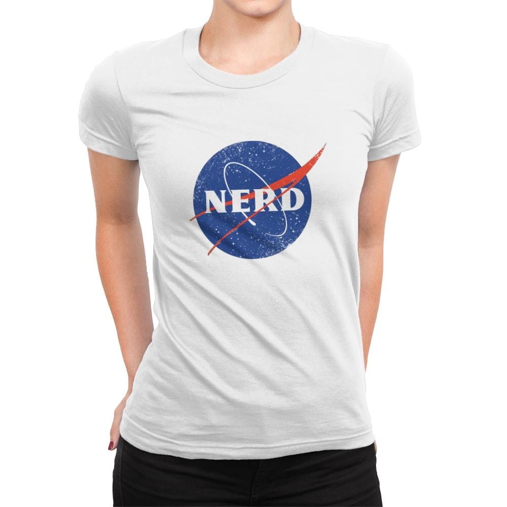 Space Nerd - Womens Premium T-Shirts RIPT Apparel Small / White