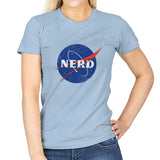 Space Nerd - Womens T-Shirts RIPT Apparel Small / Light Blue