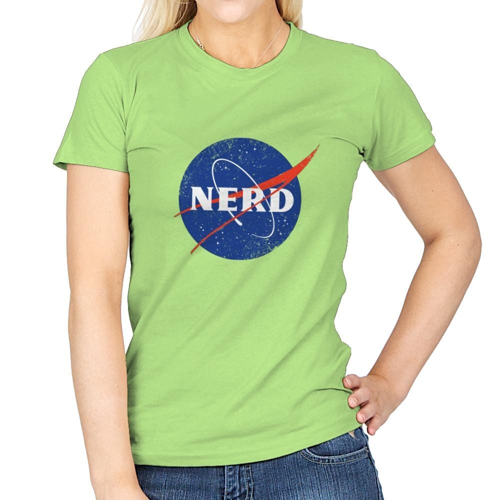 Space Nerd - Womens T-Shirts RIPT Apparel Small / Mint Green