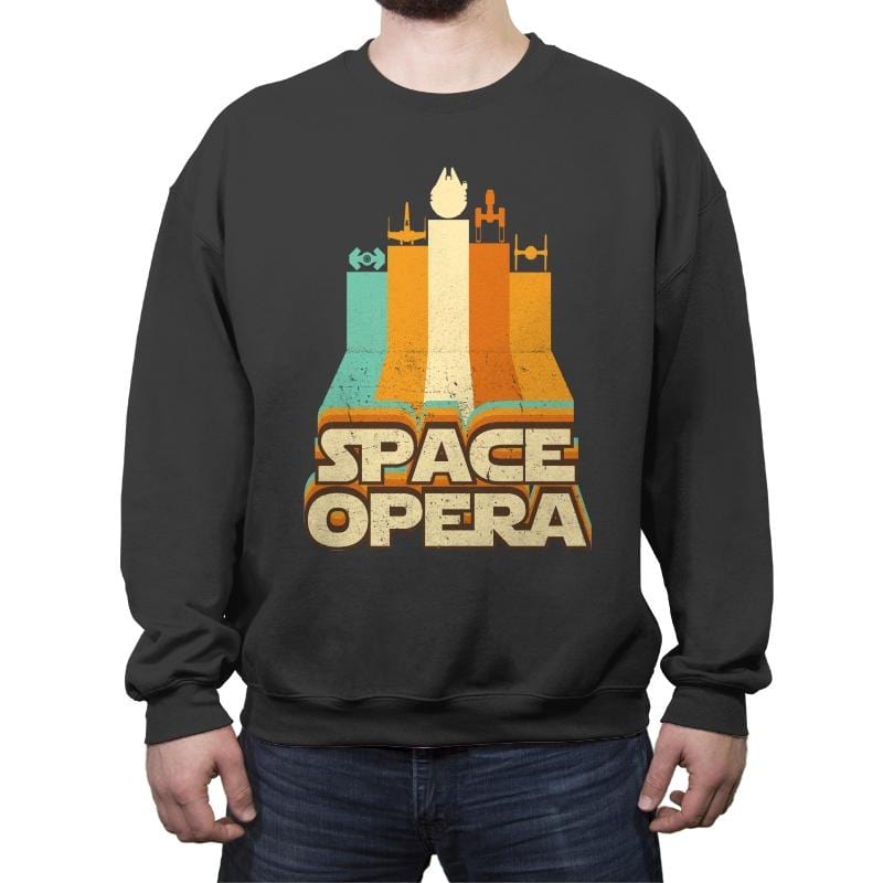 Space Opera - Crew Neck Sweatshirt Crew Neck Sweatshirt RIPT Apparel Small / Charcoal