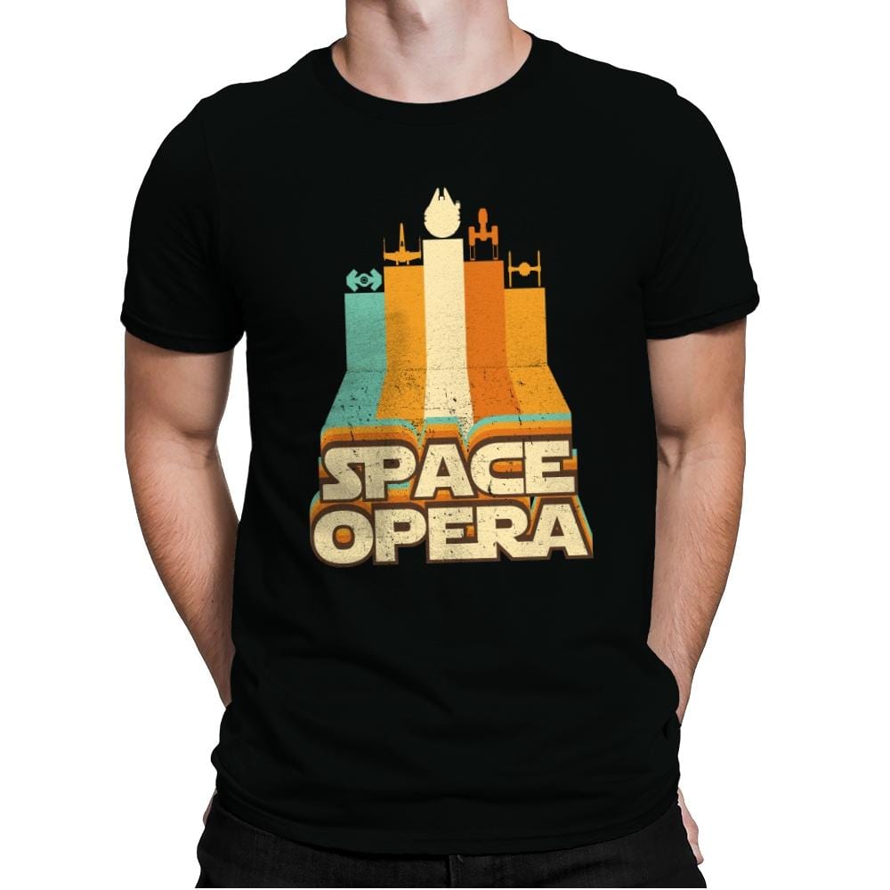 Space Opera - Mens Premium T-Shirts RIPT Apparel Small / Black