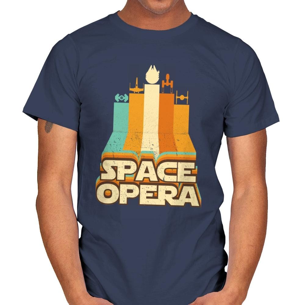 Space Opera - Mens T-Shirts RIPT Apparel Small / Navy