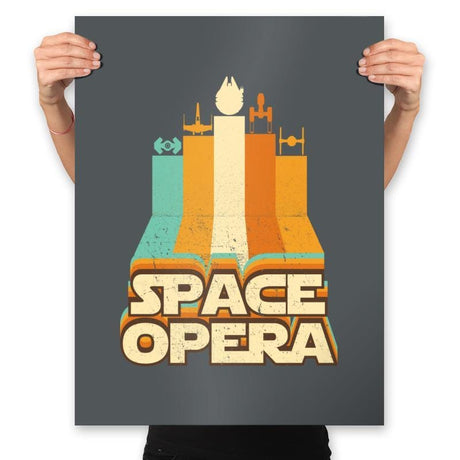 Space Opera - Prints Posters RIPT Apparel 18x24 / Charcoal