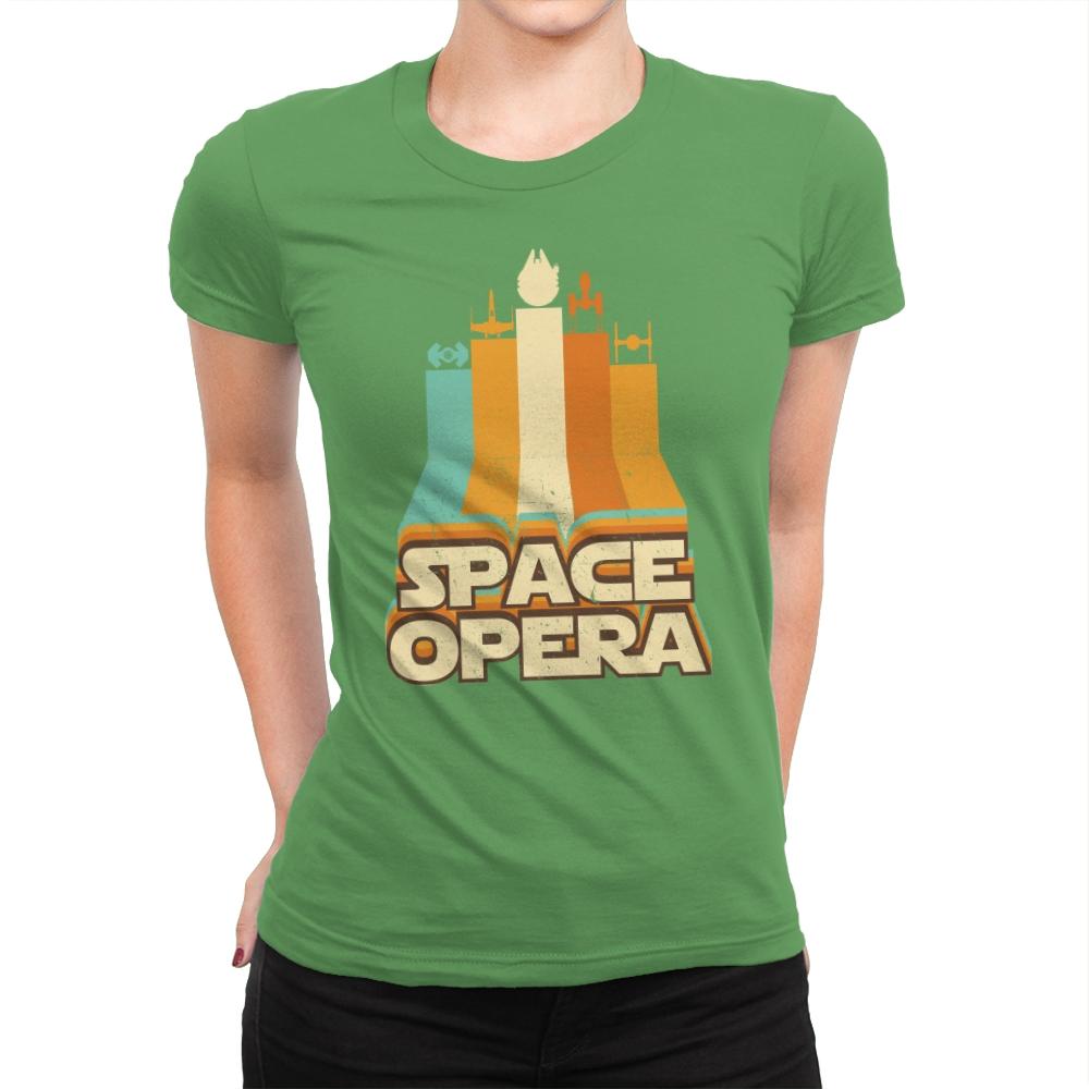 Space Opera - Womens Premium T-Shirts RIPT Apparel Small / Kelly