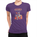 Space T-rex - 80s Blaarg - Womens Premium T-Shirts RIPT Apparel Small / Purple Rush