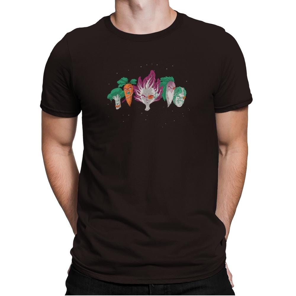 Space Veggie Warriors - Kamehameha Tees - Mens Premium T-Shirts RIPT Apparel Small / Dark Chocolate