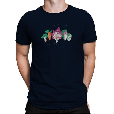 Space Veggie Warriors - Kamehameha Tees - Mens Premium T-Shirts RIPT Apparel Small / Midnight Navy