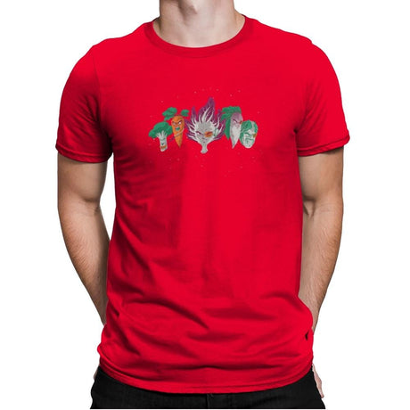 Space Veggie Warriors - Kamehameha Tees - Mens Premium T-Shirts RIPT Apparel Small / Red