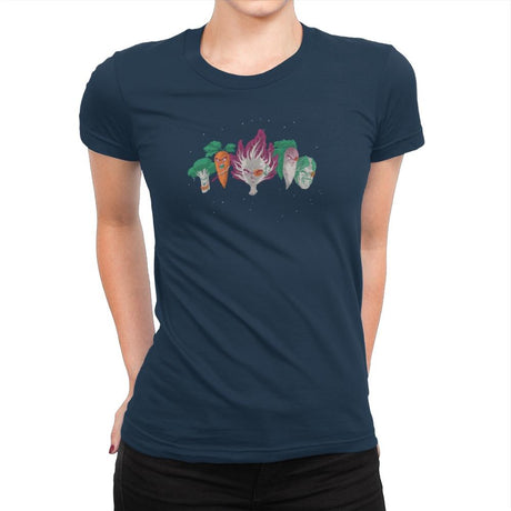 Space Veggie Warriors - Kamehameha Tees - Womens Premium T-Shirts RIPT Apparel Small / Midnight Navy