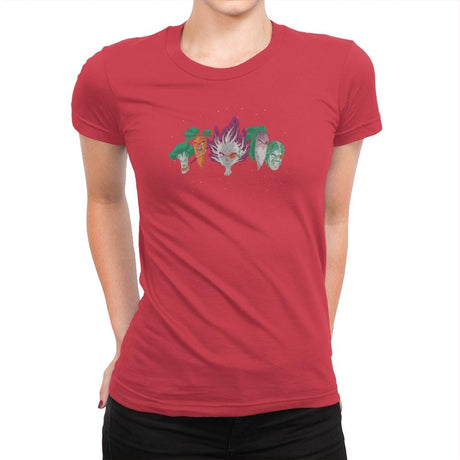 Space Veggie Warriors - Kamehameha Tees - Womens Premium T-Shirts RIPT Apparel Small / Red