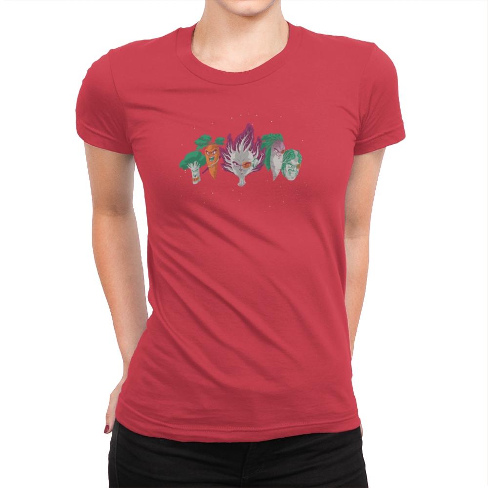 Space Veggie Warriors - Kamehameha Tees - Womens Premium T-Shirts RIPT Apparel Small / Red