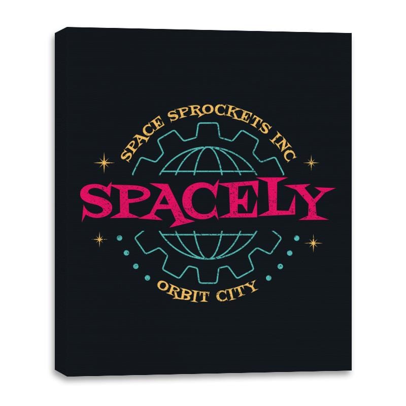 Spacely Space Sprockets Inc  - Canvas Wraps Canvas Wraps RIPT Apparel 16x20 / Black