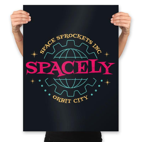 Spacely Space Sprockets Inc  - Prints Posters RIPT Apparel 18x24 / Black