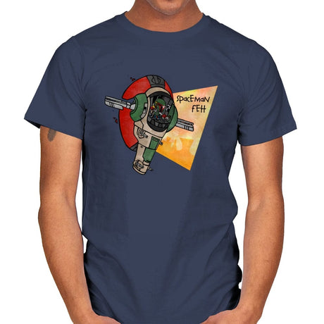 Spaceman Fett - Mens T-Shirts RIPT Apparel Small / Navy
