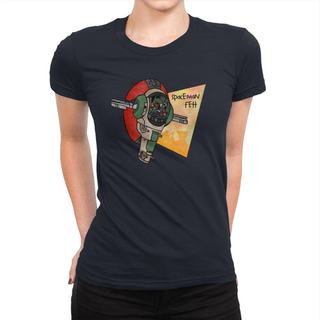 Spaceman Fett - Womens Premium T-Shirts RIPT Apparel Small / Midnight Navy