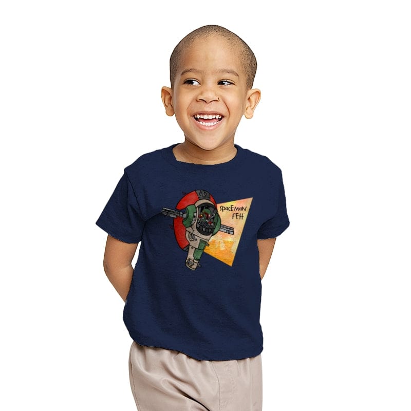 Spaceman Fett - Youth T-Shirts RIPT Apparel X-small / Navy