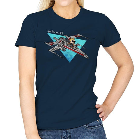 Spaceman Luke - Womens T-Shirts RIPT Apparel Small / Navy