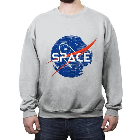 Spacestar - Crew Neck Sweatshirt Crew Neck Sweatshirt RIPT Apparel Small / Sport Gray
