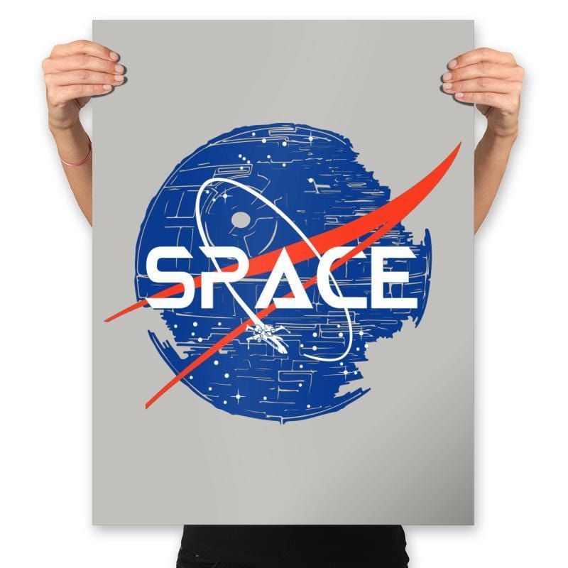 Spacestar - Prints Posters RIPT Apparel 18x24 / Ice Grey