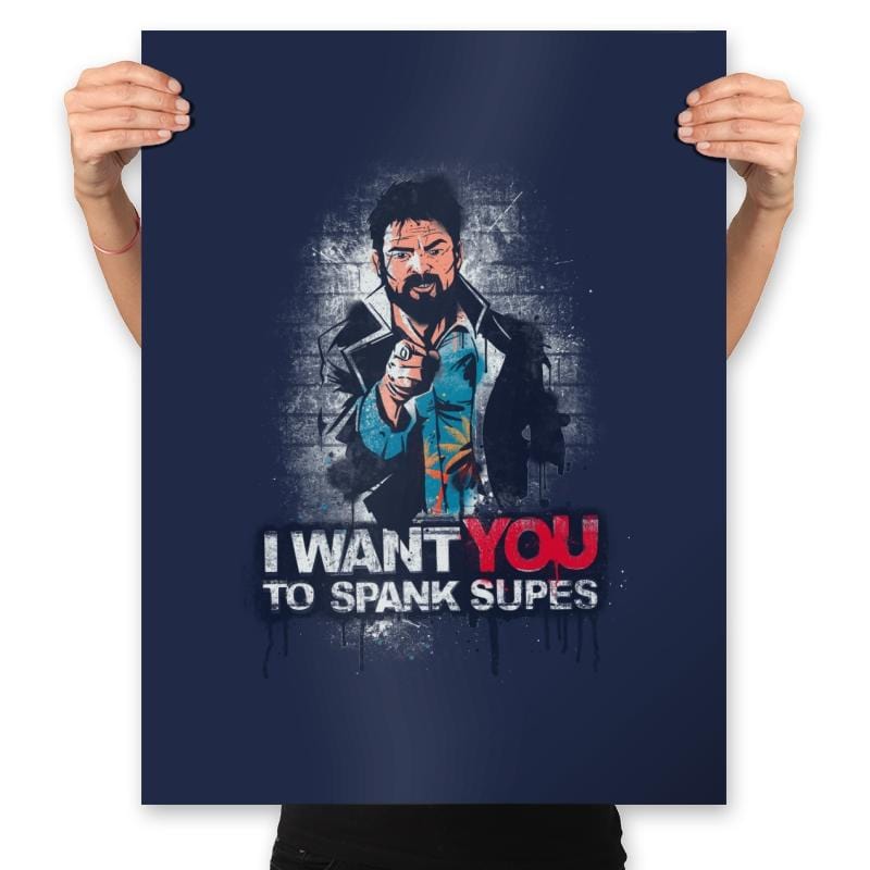 Spank Supes - Prints Posters RIPT Apparel 18x24 / Navy