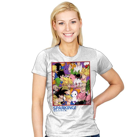 Sparking! - Womens T-Shirts RIPT Apparel Small / White