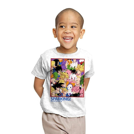 Sparking! - Youth T-Shirts RIPT Apparel X-small / White