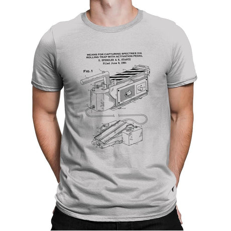 Spectre Trap Patent - Mens Premium T-Shirts RIPT Apparel Small / Light Grey