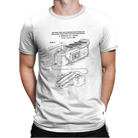 Spectre Trap Patent - Mens Premium T-Shirts RIPT Apparel Small / White
