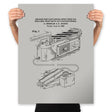 Spectre Trap Patent - Prints Posters RIPT Apparel 18x24 / Ice Grey