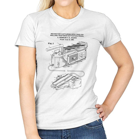 Spectre Trap Patent - Womens T-Shirts RIPT Apparel Small / White