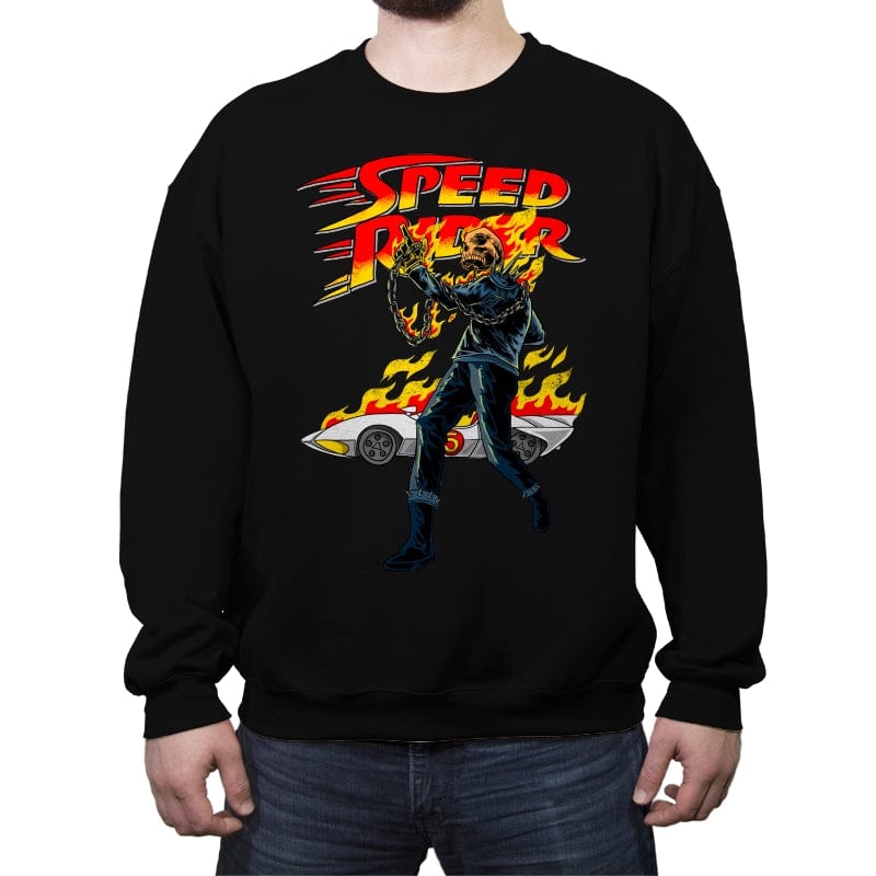 Speed Rider - Crew Neck Sweatshirt Crew Neck Sweatshirt RIPT Apparel Small / Black
