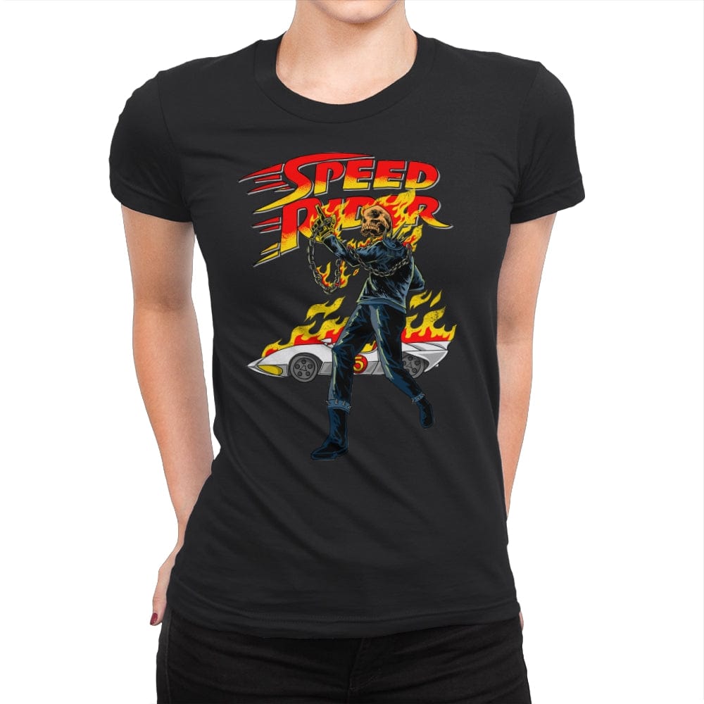 Speed Rider - Womens Premium T-Shirts RIPT Apparel Small / Black