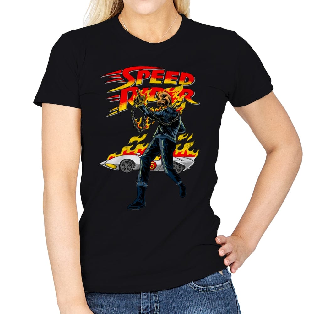 Speed Rider - Womens T-Shirts RIPT Apparel Small / Black