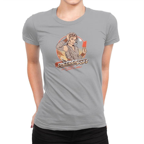 Speeder Pops Exclusive - Womens Premium T-Shirts RIPT Apparel Small / Heather Grey