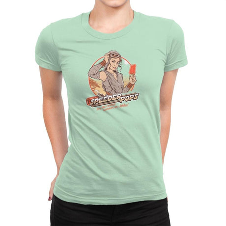Speeder Pops Exclusive - Womens Premium T-Shirts RIPT Apparel Small / Mint
