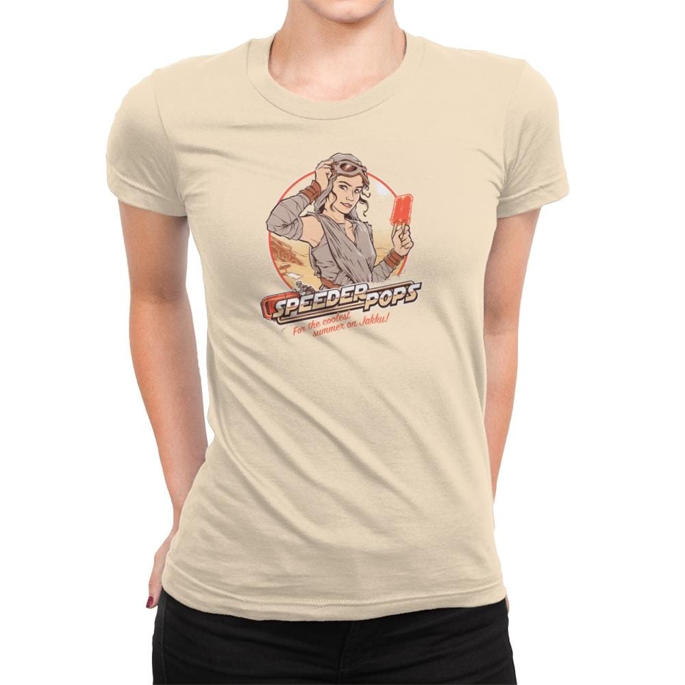 Speeder Pops Exclusive - Womens Premium T-Shirts RIPT Apparel Small / Natural