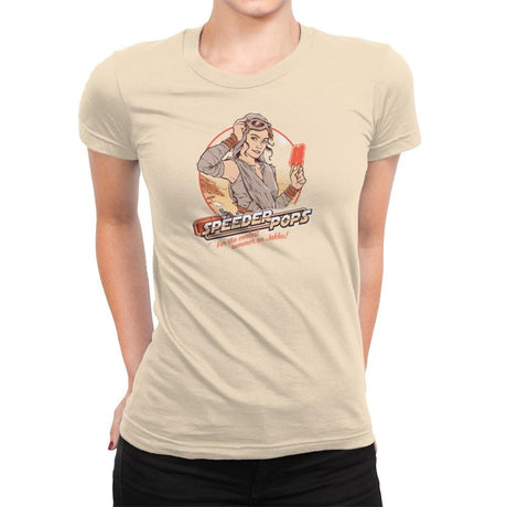 Speeder Pops Exclusive - Womens Premium T-Shirts RIPT Apparel Small / Natural