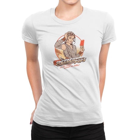 Speeder Pops Exclusive - Womens Premium T-Shirts RIPT Apparel Small / White