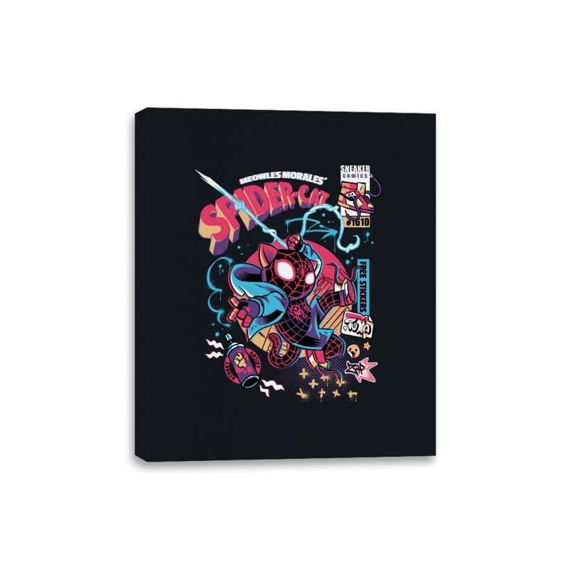 Spider-cat - Canvas Wraps Canvas Wraps RIPT Apparel 8x10 / Black