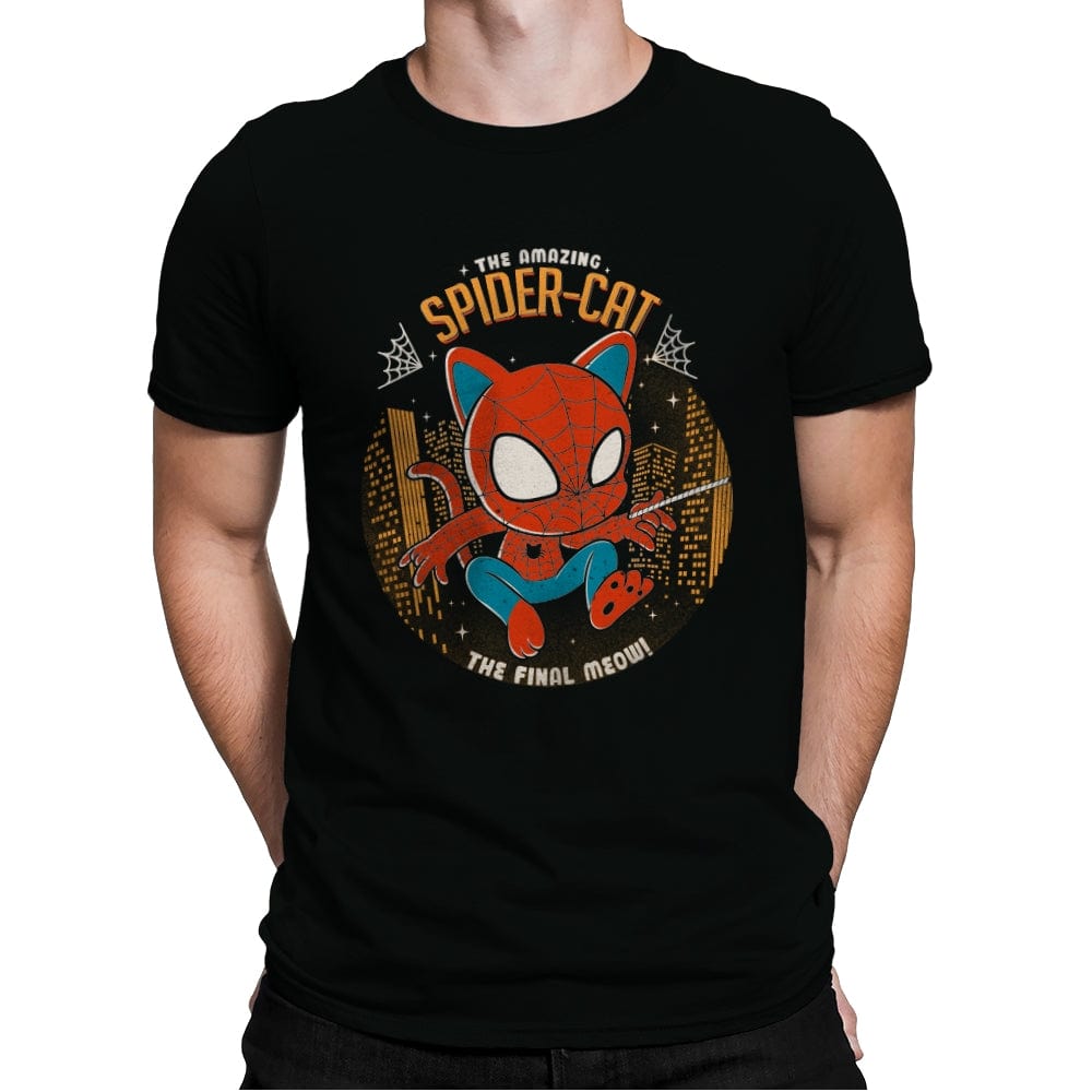 Spider Cat - Mens Premium T-Shirts RIPT Apparel Small / Black