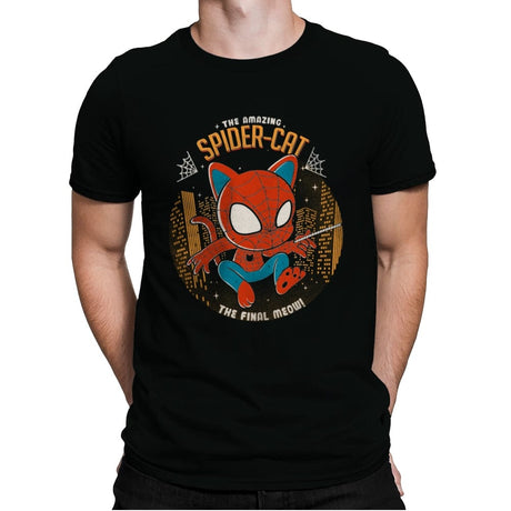 Spider Cat - Mens Premium T-Shirts RIPT Apparel Small / Black