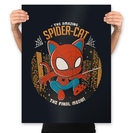 Spider Cat - Prints Posters RIPT Apparel 18x24 / Black
